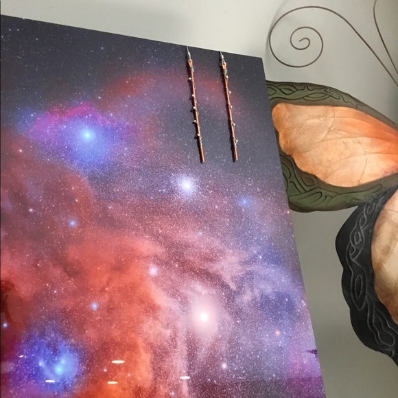 NEW Earrings Copper Silver Wrap Hanging Jewelry - Picture 3 of 4